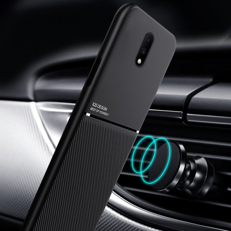 For OnePlus 7 Pro Classic Tilt Strip Grain Magnetic Shockproof PC + TPU Case(Green)