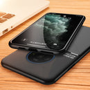For OnePlus 7T Classic Tilt Strip Grain Magnetic Shockproof PC + TPU Case(Black)