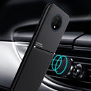 For OnePlus 7T Classic Tilt Strip Grain Magnetic Shockproof PC + TPU Case(Black)