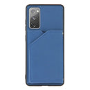 For Samsung Galaxy S20 FE Skin Feel PU + TPU + PC Back Cover Shockproof Case with Card Slots & Holder & Photo Frame(Royal Blue)