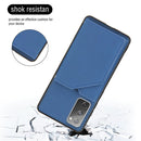 For Samsung Galaxy S20 FE Skin Feel PU + TPU + PC Back Cover Shockproof Case with Card Slots & Holder & Photo Frame(Royal Blue)