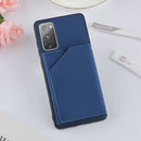 For Samsung Galaxy S20 FE Skin Feel PU + TPU + PC Back Cover Shockproof Case with Card Slots & Holder & Photo Frame(Royal Blue)