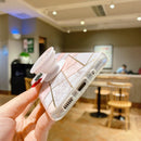 Marble Pattern Shockproof Protective Case with Holder For Samsung Galaxy A31(White)