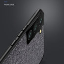 For Samsung Galaxy S21 5G Shockproof Cloth Texture PC + TPU Protective Case(Silver Ash)