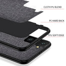 For Samsung Galaxy S21 5G Shockproof Cloth Texture PC + TPU Protective Case(Silver Ash)