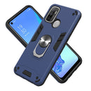 For OPPO A32 2020 / A53 / A33 2020 Armour Series PC + TPU Protective Case with Ring Holder(Royal Blue)