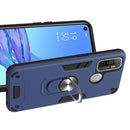 For OPPO A32 2020 / A53 / A33 2020 Armour Series PC + TPU Protective Case with Ring Holder(Royal Blue)