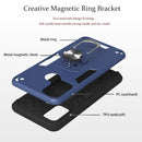 For OPPO A32 2020 / A53 / A33 2020 Armour Series PC + TPU Protective Case with Ring Holder(Royal Blue)