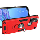 For OPPO A32 2020 / A53 / A33 2020 Armour Series PC + TPU Protective Case with Ring Holder(Red)