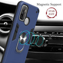 For OPPO A32 2020 / A53 / A33 2020 Armour Series PC + TPU Protective Case with Ring Holder(Red)