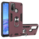 For OPPO A32 2020 / A53 / A33 2020 Armour Series PC + TPU Protective Case with Ring Holder(Wnie Red)