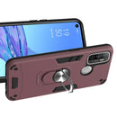 For OPPO A32 2020 / A53 / A33 2020 Armour Series PC + TPU Protective Case with Ring Holder(Wnie Red)