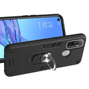 For OPPO A32 2020 / A53 / A33 2020 Armour Series PC + TPU Protective Case with Ring Holder(Black)