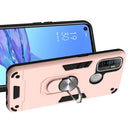 For OPPO A32 2020 / A53 / A33 2020 Armour Series PC + TPU Protective Case with Ring Holder(Rose Gold)