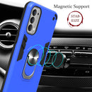 For OPPO Reno4 4G Armour Series PC + TPU Protective Case with Ring Holder(Rose Gold)