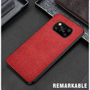 For Xiaomi Poco X3 NFC Shockproof Splicing PU + Cloth Protective Case(Morning Red)