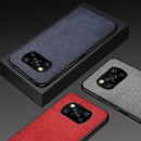 For Xiaomi Poco X3 NFC Shockproof Splicing PU + Cloth Protective Case(Morning Red)