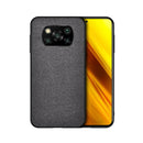 For Xiaomi Poco X3 NFC Shockproof Splicing PU + Cloth Protective Case(Curtain Black)