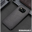 For Xiaomi Poco X3 NFC Shockproof Splicing PU + Cloth Protective Case(Curtain Black)