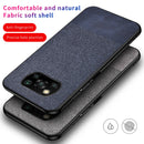 For Xiaomi Poco X3 NFC Shockproof Splicing PU + Cloth Protective Case(Curtain Black)