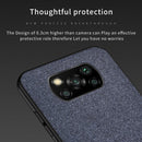 For Xiaomi Poco X3 NFC Shockproof Splicing PU + Cloth Protective Case(Stitching Black)