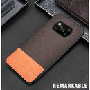 For Xiaomi Poco X3 NFC Shockproof Splicing PU + Cloth Protective Case(Stitching Brown)