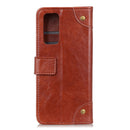 For OPPO Reno5 5G / Find X3 Lite Copper Buckle Nappa Texture Horizontal Flip Leather Case with Holder & Card Slots & Wallet(Brown)