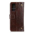 For OPPO Reno5 5G / Find X3 Lite Copper Buckle Nappa Texture Horizontal Flip Leather Case with Holder & Card Slots & Wallet(Coffee)