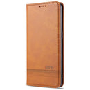 For Oppo Reno5 5G AZNS Magnetic Calf Texture Horizontal Flip Leather Case with Card Slots & Holder & Wallet(Light Brown)