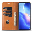 For Oppo Reno5 5G AZNS Magnetic Calf Texture Horizontal Flip Leather Case with Card Slots & Holder & Wallet(Dark Blue)