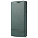 For Oppo Reno5 5G AZNS Magnetic Calf Texture Horizontal Flip Leather Case with Card Slots & Holder & Wallet(Dark Green)