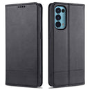 For Oppo Reno5 5G AZNS Magnetic Calf Texture Horizontal Flip Leather Case with Card Slots & Holder & Wallet(Black)