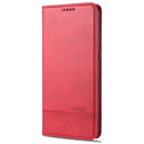 For Oppo Reno5 5G AZNS Magnetic Calf Texture Horizontal Flip Leather Case with Card Slots & Holder & Wallet(Red)