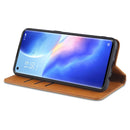 For Oppo Reno5 5G AZNS Magnetic Calf Texture Horizontal Flip Leather Case with Card Slots & Holder & Wallet(Red)