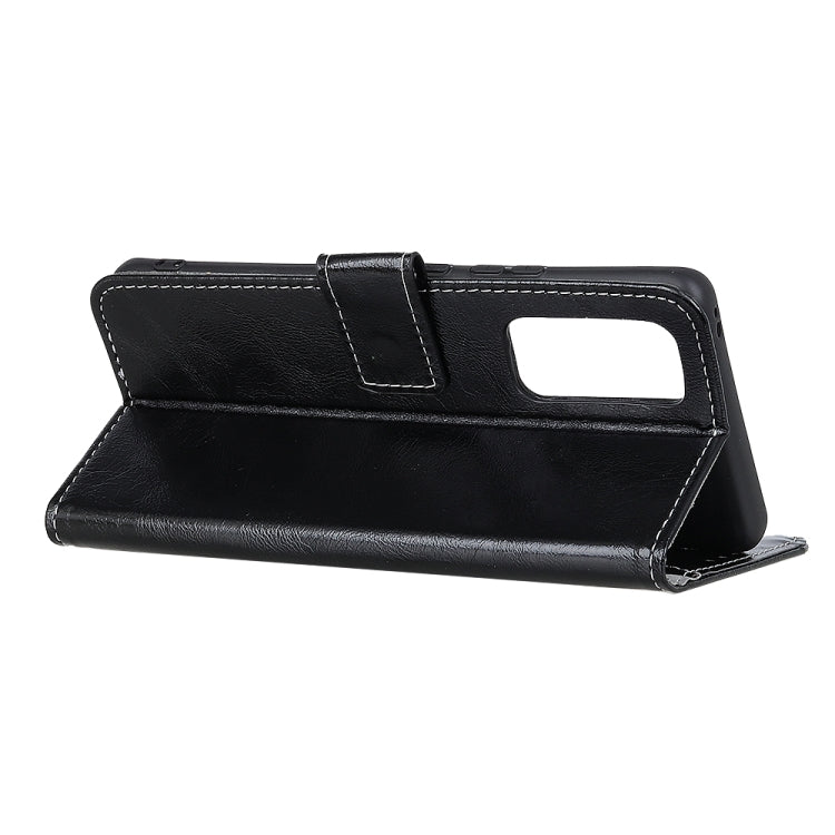 For OnePlus 9 Retro Crazy Horse Texture Horizontal Flip Leather Case, with Holder & Card Slots & Wallet & Photo Frame(Black)