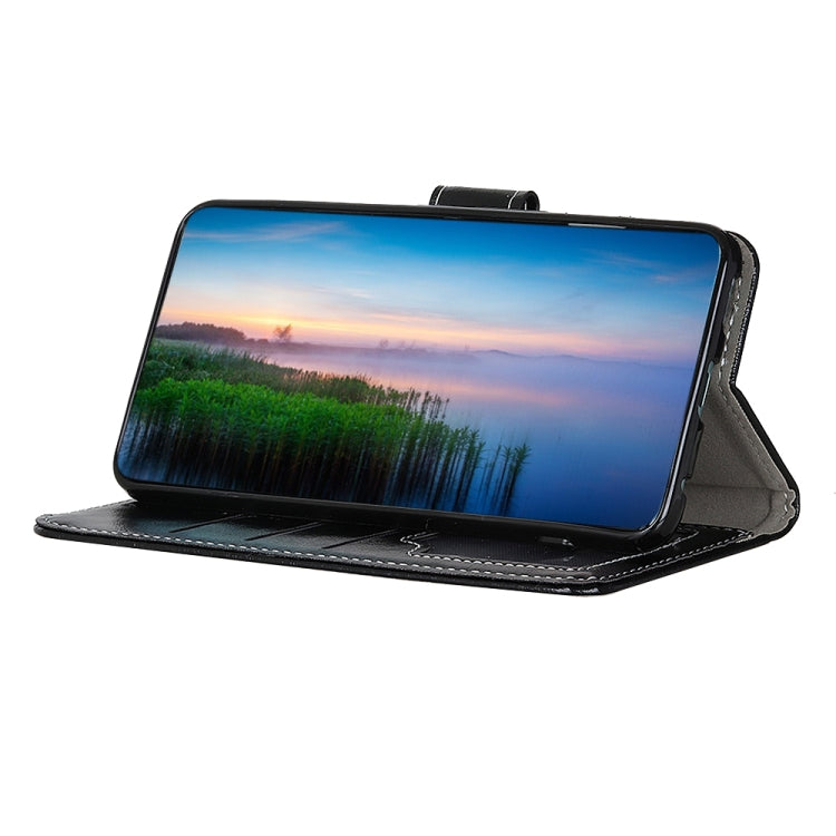 For OnePlus 9 Retro Crazy Horse Texture Horizontal Flip Leather Case, with Holder & Card Slots & Wallet & Photo Frame(Black)