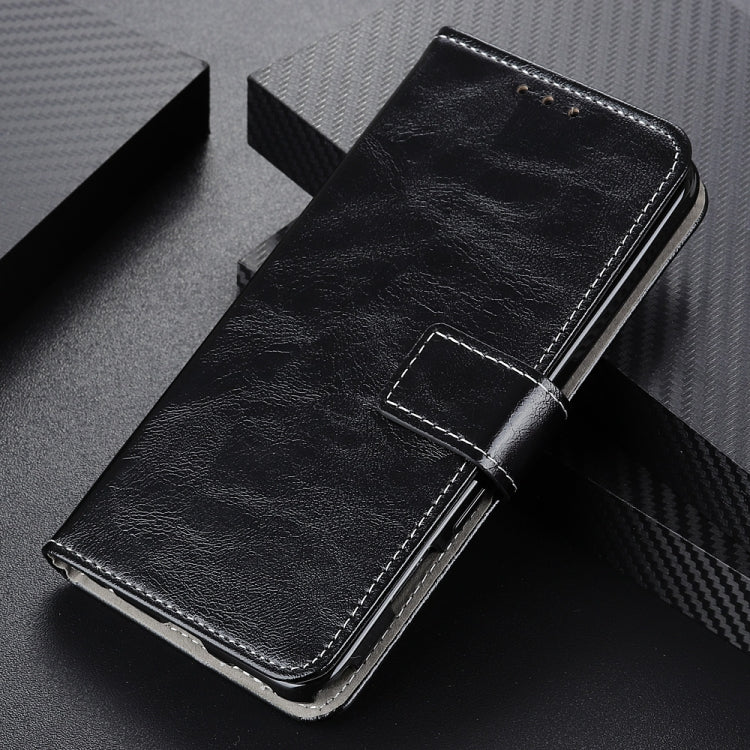 For OnePlus 9 Retro Crazy Horse Texture Horizontal Flip Leather Case, with Holder & Card Slots & Wallet & Photo Frame(Black)