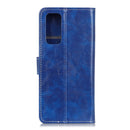 For OnePlus 9 Retro Crazy Horse Texture Horizontal Flip Leather Case, with Holder & Card Slots & Wallet & Photo Frame(Blue)
