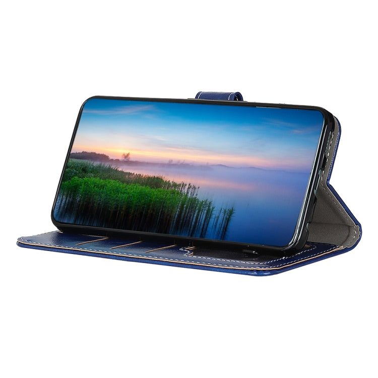 For OnePlus 9 Retro Crazy Horse Texture Horizontal Flip Leather Case, with Holder & Card Slots & Wallet & Photo Frame(Blue)