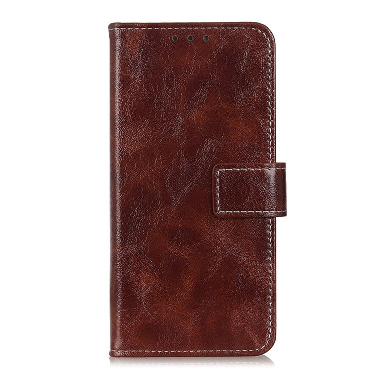 For OnePlus 9 Retro Crazy Horse Texture Horizontal Flip Leather Case , with Holder & Card Slots & Wallet & Photo Frame(Brown)