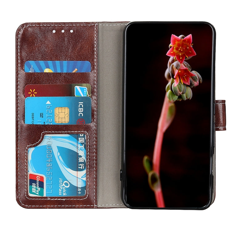 For OnePlus 9 Retro Crazy Horse Texture Horizontal Flip Leather Case , with Holder & Card Slots & Wallet & Photo Frame(Brown)