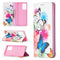 For Samsung Galaxy A72 5G / 4G Colored Drawing Pattern Invisible Magnetic Horizontal Flip PU Leather Case with Holder & Card Slots & Wallet(Two Butterflies)