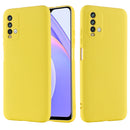 For Xiaomi Redmi Note 9 4G (CN Version) / Redmi 9 Power / Redmi 9T Pure Color Liquid Silicone Shockproof Full Coverage Case(Yellow)