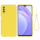 For Xiaomi Redmi Note 9 4G (CN Version) / Redmi 9 Power / Redmi 9T Pure Color Liquid Silicone Shockproof Full Coverage Case(Yellow)