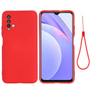 For Xiaomi Redmi Note 9 4G (CN Version) / Redmi 9 Power / Redmi 9T Pure Color Liquid Silicone Shockproof Full Coverage Case(Red)