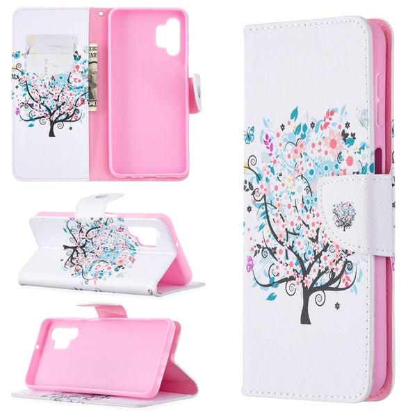 For Samsung Galaxy A32 5G Colored Drawing Pattern Horizontal Flip Leather Case with Holder & Card Slots & Wallet(Tree)