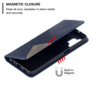 For Samsung Galaxy A32 5G Prismatic Invisible Magnetic Horizontal Flip Leather Case with Holder & Card Slots & Photo Frame(Blue)