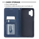 For Samsung Galaxy A32 5G Prismatic Invisible Magnetic Horizontal Flip Leather Case with Holder & Card Slots & Photo Frame(Blue)