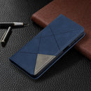 For Samsung Galaxy A32 5G Prismatic Invisible Magnetic Horizontal Flip Leather Case with Holder & Card Slots & Photo Frame(Blue)