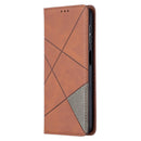 For Samsung Galaxy A32 5G Prismatic Invisible Magnetic Horizontal Flip Leather Case with Holder & Card Slots & Photo Frame(Brown)